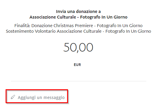 Donazione - Con PayPal - Dati Destinatario 1